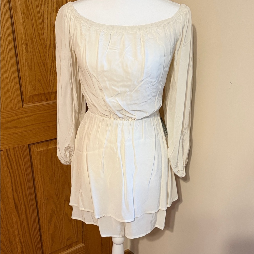 Express Cream Long Sleeve Romper